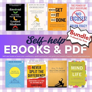 Self-Care eBooks Bundle | Empowerment eBook Set | Personal Growth eBook Pack | Instant PDF Download | Ebooks | Mindfulness & Wellness Guide