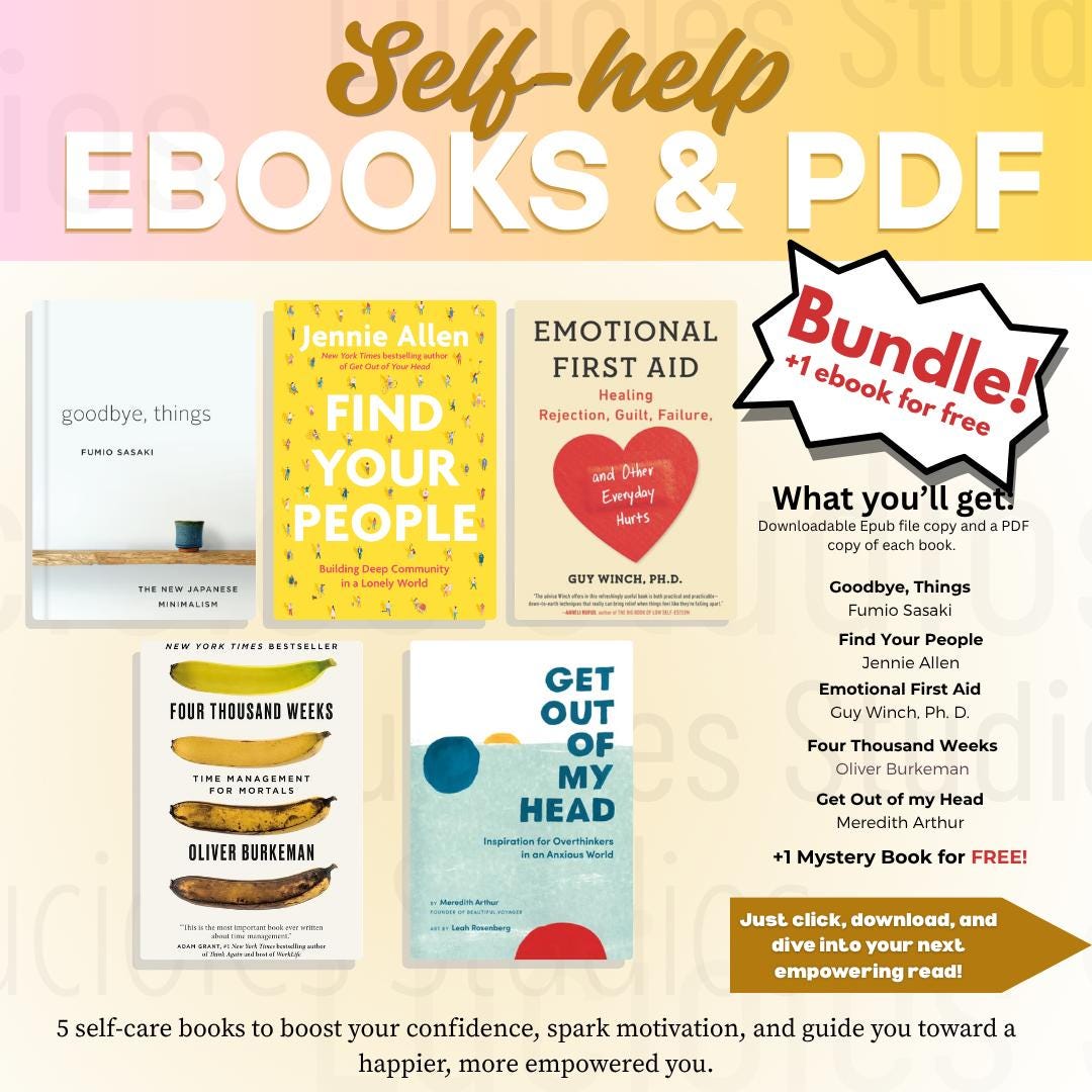 Self-Care eBooks Bundle | Empowerment eBook Set | Personal Growth eBook Pack | Instant PDF Download | Ebooks | Mindfulness & Wellness Guide