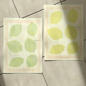 Lemon Part 1 _ Wandkunst, Poster, Wohnkultur, Abstrakte Kunst, Dekoratives Plakat, Kunstgeschenk
