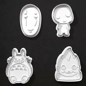 Studio Ghibli Inspired Cookie Cutter Set | Totoro, No-Face, San, Kodama, Soot Sprite, JiJi image 2