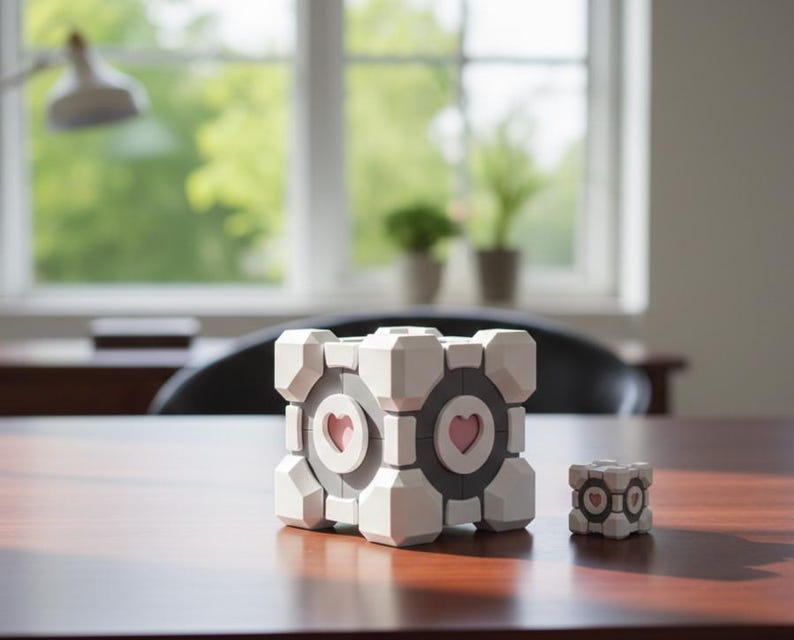 Portal Inspired Companion Cube – Aperture Science Desk Decor ...