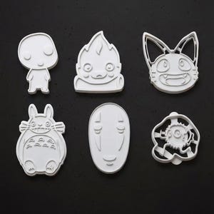 Studio Ghibli Inspired Cookie Cutter Set | Totoro, No-Face, San, Kodama, Soot Sprite, JiJi