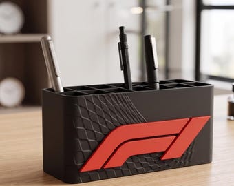 F1 Desk Organizer Pen Holder | Formula 1 Office Decor, Racing Fan Accessory