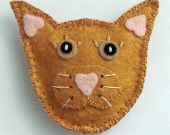 Catnip Toys, Felt Cat Toys, One of a Kind Cat Toy, No Fur Cat Toys, Felt Cats, Cat Toss Toys, Cute Catnip Toys, ORANGE COLOR CAT