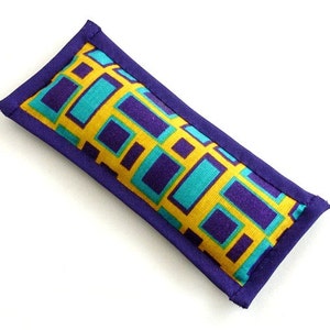 No Fur Cat Toys, Big Cat Toys, Turquoise and Purple Pillow, Catnip Pillows, Rectangle Cat Pillow, Modern Cat Toys, COLORFUL CATNIP BAR image 1