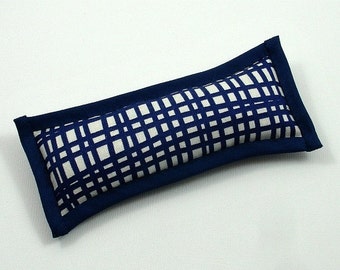 Catnip Toys, Cat Toys, No Fur Cat Toys, Grid Pillow, Graph Toy, Thin Blue Lines Pillow,  Blue and White Cat Toys, Cool Cat Toys, VEERING OFF