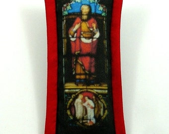 Religious Cat Toys, Catholic Cat Lover,  Christmas Cat Toys, STAINED GLASS