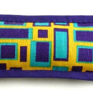 No Fur Cat Toys, Big Cat Toys, Turquoise and Purple Pillow, Catnip Pillows, Rectangle Cat Pillow, Modern Cat Toys, COLORFUL CATNIP BAR image 2