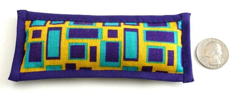 No Fur Cat Toys, Big Cat Toys, Turquoise and Purple Pillow, Catnip Pillows, Rectangle Cat Pillow, Modern Cat Toys, COLORFUL CATNIP BAR image 2