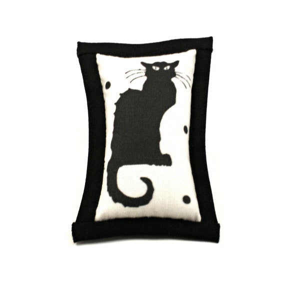 No Fur Cat Toy Le Chat Noir Elegant Black Cat Superstition Etsy