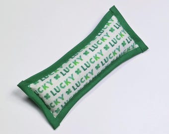 St. Patrick's Day Cat Toys, Catnip Clovers, Lucky Cats, Four Leaf Clover Pillow,  LUCKY