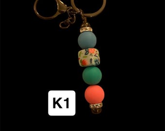 Silicone bead Keychain