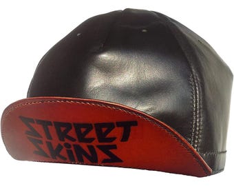 Leather Cycling Cap: Urban Bike Commuter Hat  | Adjustable Fit | Handmade in Europe
