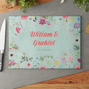 Personalized Glass Cutting Board - Custom Name Kitchen Decor, Ideal Housewarming Present
