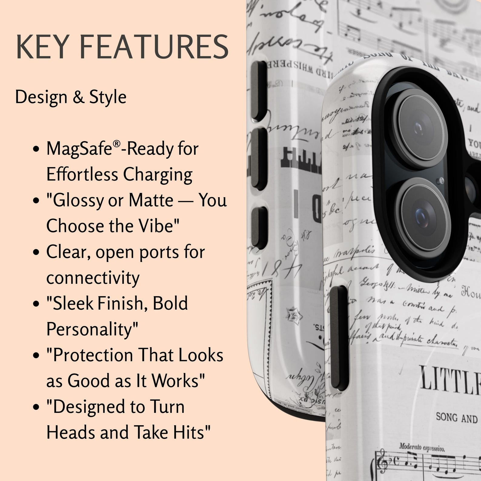 Vintage Newspaper and Handwritten Script Collage Phone Case | Retro ...