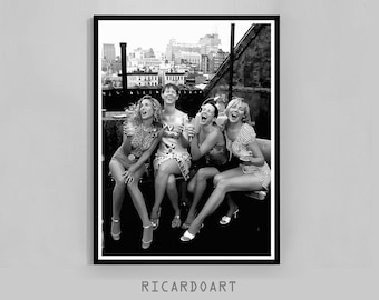 Sex and the City Poster, Retro Black and White Photography (Digital Download)
