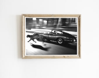 Porsche 911 Black and White Poster, Luxury Car Photography (Digital Download)