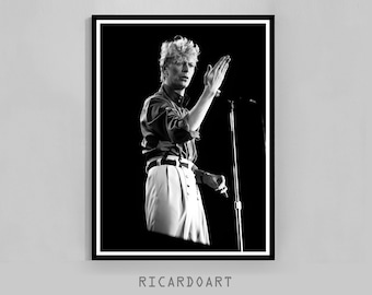 Music Icon Poster, Vintage Black and White Photography Print (Digital Download)