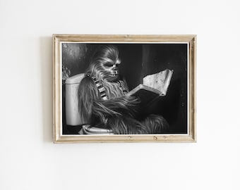Chewbacca Toilet Poster, Funny Bathroom Art, Meme Restroom Decor (Digital Download)