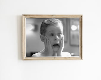 Home Alone Movie Poster, Funny Bathroom Meme Art (Digital Download)