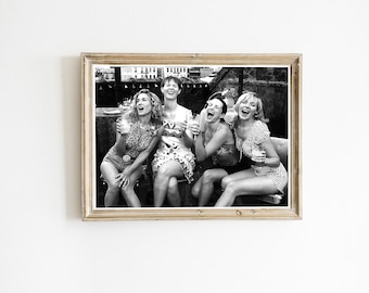 Sex and the City Poster, Black and White Retro Photography (Digital Download)