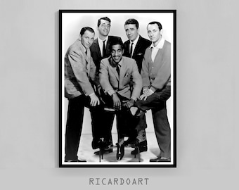 The Rat Pack Poster, Black and White Photography Print (Digital Download)