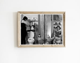 Broad City Bathroom Art Print, Funny Restroom Decor (Digital Download)