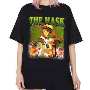 Camiseta retro de The Mask, camiseta con colores cómodos, camiseta retro de Jim Carrey, regalo para fans de The Mask, camiseta vintage de los 90, camiseta pirata