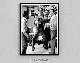The Rat Pack Poster, Black and White Movie Scene (Digital Download)