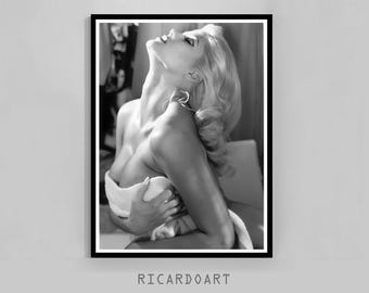 Anna Nicole Smith Poster, Retro Photography Print (Digital Download)