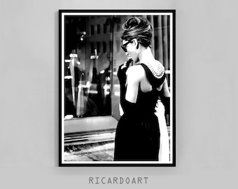 Classic Film Actress Poster, Old Hollywood Photography Print (Digital Download)