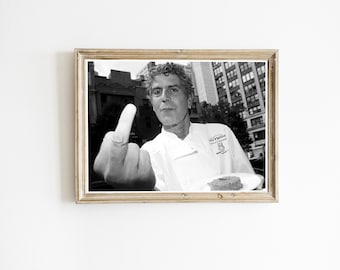 Food Critic Print, Iconic Kitchen Decor, Black and White (Digital Download)