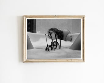 A Nightmare on Elm Street Bathroom Poster, Funny Movie Art (Digital Download)