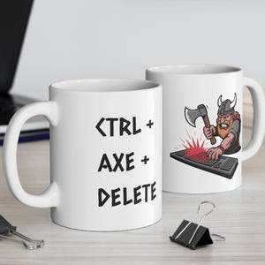 Viking Style Ceramic Mug, Funny Quote, Office Joke Mug, Coworker Funny Norse Mythology Gift, Tea Cup, Coffee Mug, Scandinavian Cup