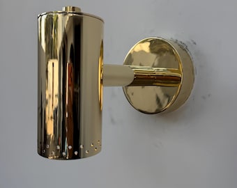 Mid Century Modern Brass Wall Sconce Stilnovo Style Handcrafted Lamp