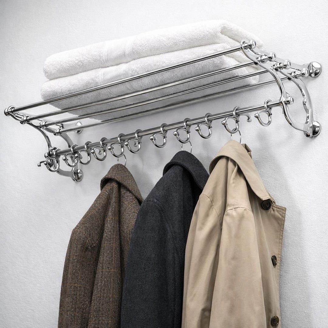 Vintage French Style Train Rack Wall Mounted Metel Train Decor Hallway ...