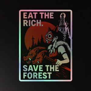 Princess Mononoke Holographic sticker