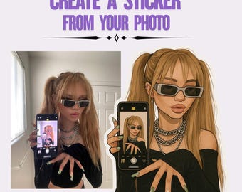 Custom Anime Portrait Sticker | Personalized Kawaii Avatar (Digital PNG)