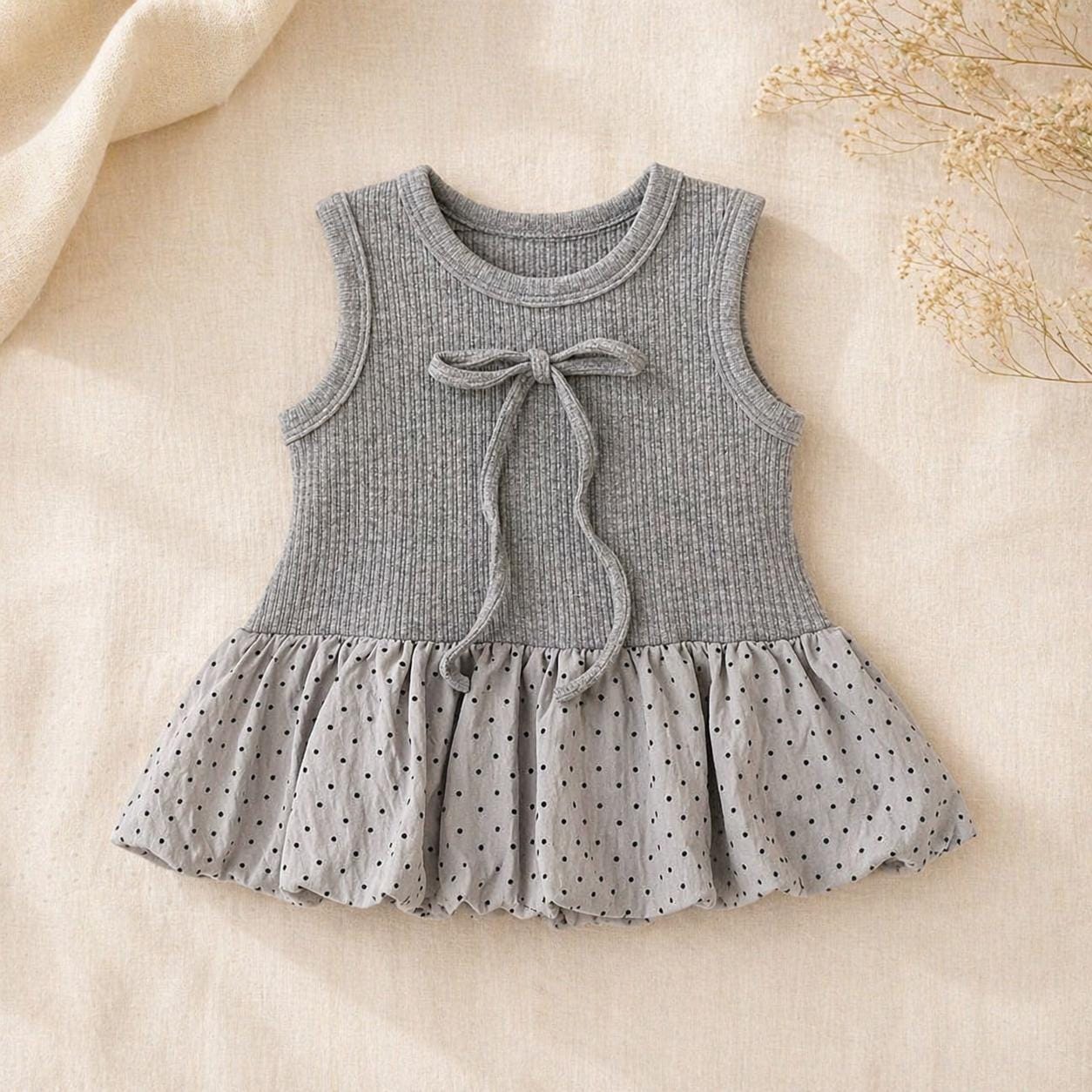 slim fit dress slacks Baby Girl Organic Pima Cotton Flutter Sleeve Dress main image 0