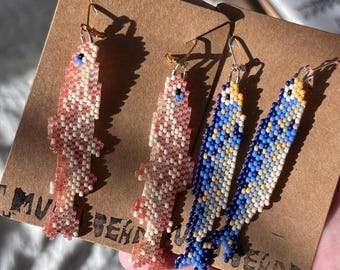 Beaded Fish Earrings