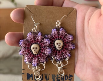 Beaded Skeleton Earrings