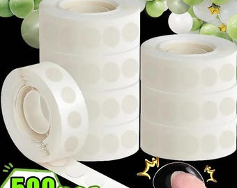 Puntos de pegamento para globos, cinta adhesiva transparente de doble cara para decoración de fiestas y manualidades, ideal para cumpleaños, bodas y fiestas.