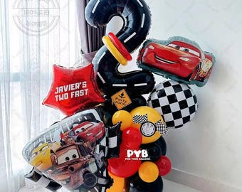 73pcs Red Racing Car Balloon Set – Race Theme Party Decorations for Kids & Adults | Red, Yellow, Black Balloons | Birthday Decor