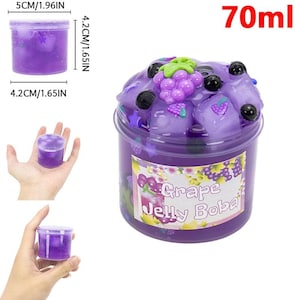 70/300ml stor kapacitet krispigt slime kit färdigt kristall slime set supermjukt och icke-klibbigt gelékubslime godis festgåvor