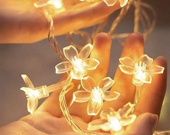 Cherry Blossom LED String Lights – 3-10M Warm White Fairy Lights for Wedding, Party, Garden, Indoor & Home Decorations