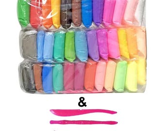36 Color Super Light Clay Air Dry Polymer Modelling Clay Hand Therapy With 3 Tools Soft Creative DIY Toys Educational Slime for Kids Gifts
