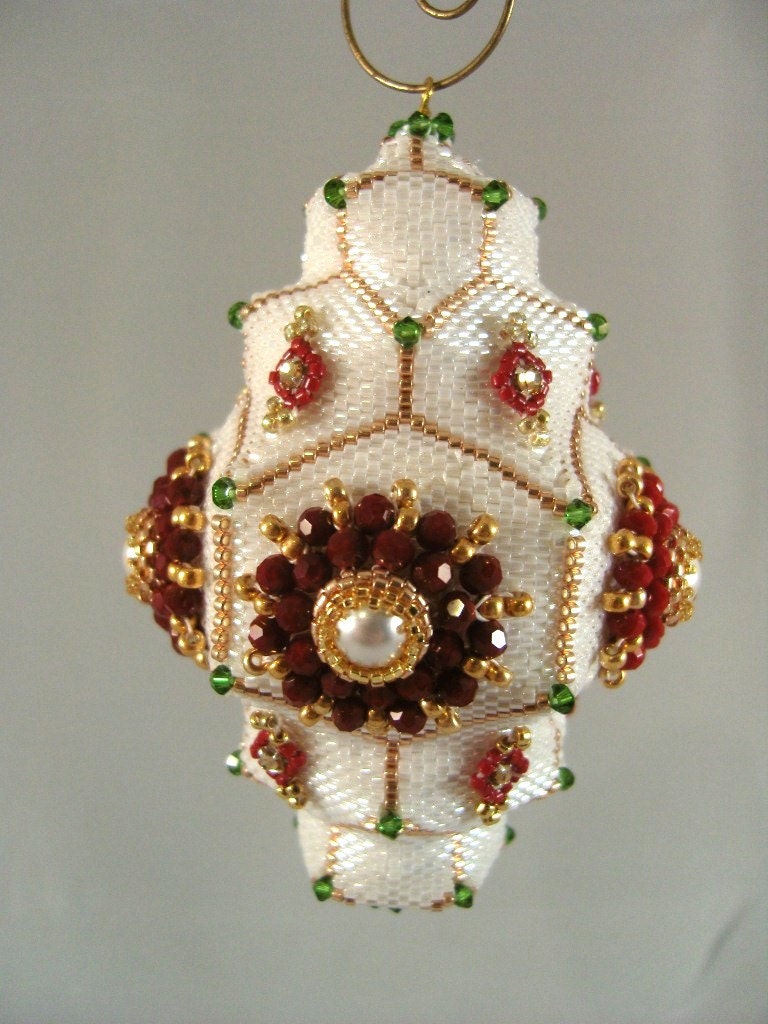 Pattern / Tutorial Beaded Christmas Ornament Etsy
