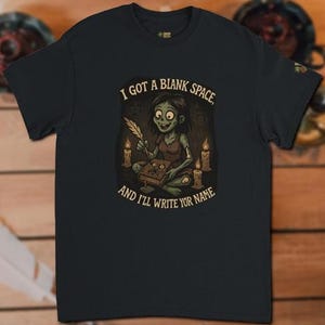 Unisex Wickedly Cheeky Zombie T-Shirt - Dark Romantic Horror Tee - Pop Culture & Sass