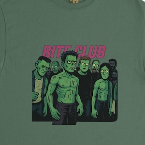 Unisex Bite Club T-Shirt - Hilarious Zombie Parody of Fight Club - Dark Humor Tee