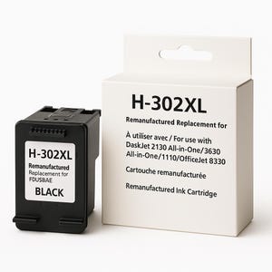 Kompatible HP 302XL Tintenpatrone Schwarz – Ersetzt F6U68AE – Kapazität 600 Seiten – HP DeskJet 1110/2130/3630 / Envy 4520/5540 / OfficeJet 3830/4650